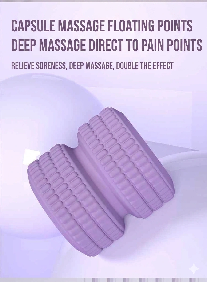 Capsule massage floating points on muscle roller for legs