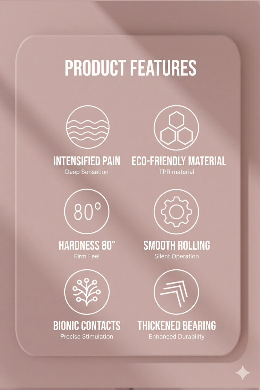 80 degree hardness bionic contacts of muscle roller stick