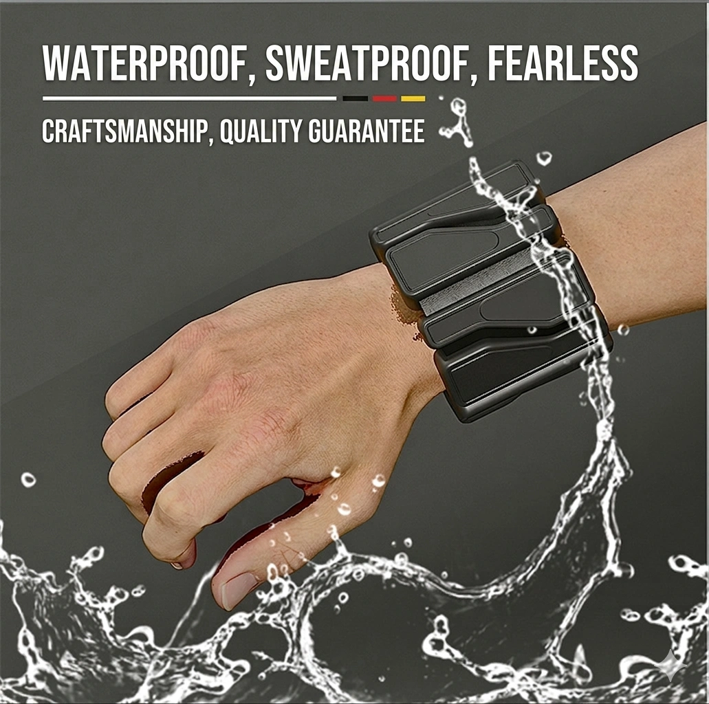 Waterproof and sweatproof silicone wrist and ankle weights