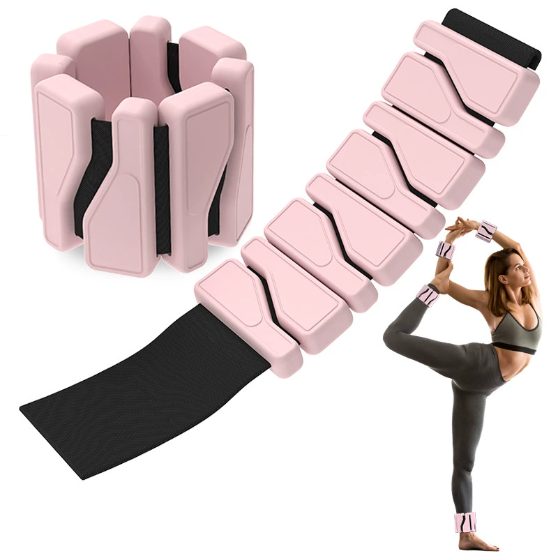 Adjustable Silicone Wrist & Ankle Weights Set - 1 Pair (Pink) 2 Adjustable Silicone Wrist & Ankle Weights Set - 1 Pair (Pink) - Image 2