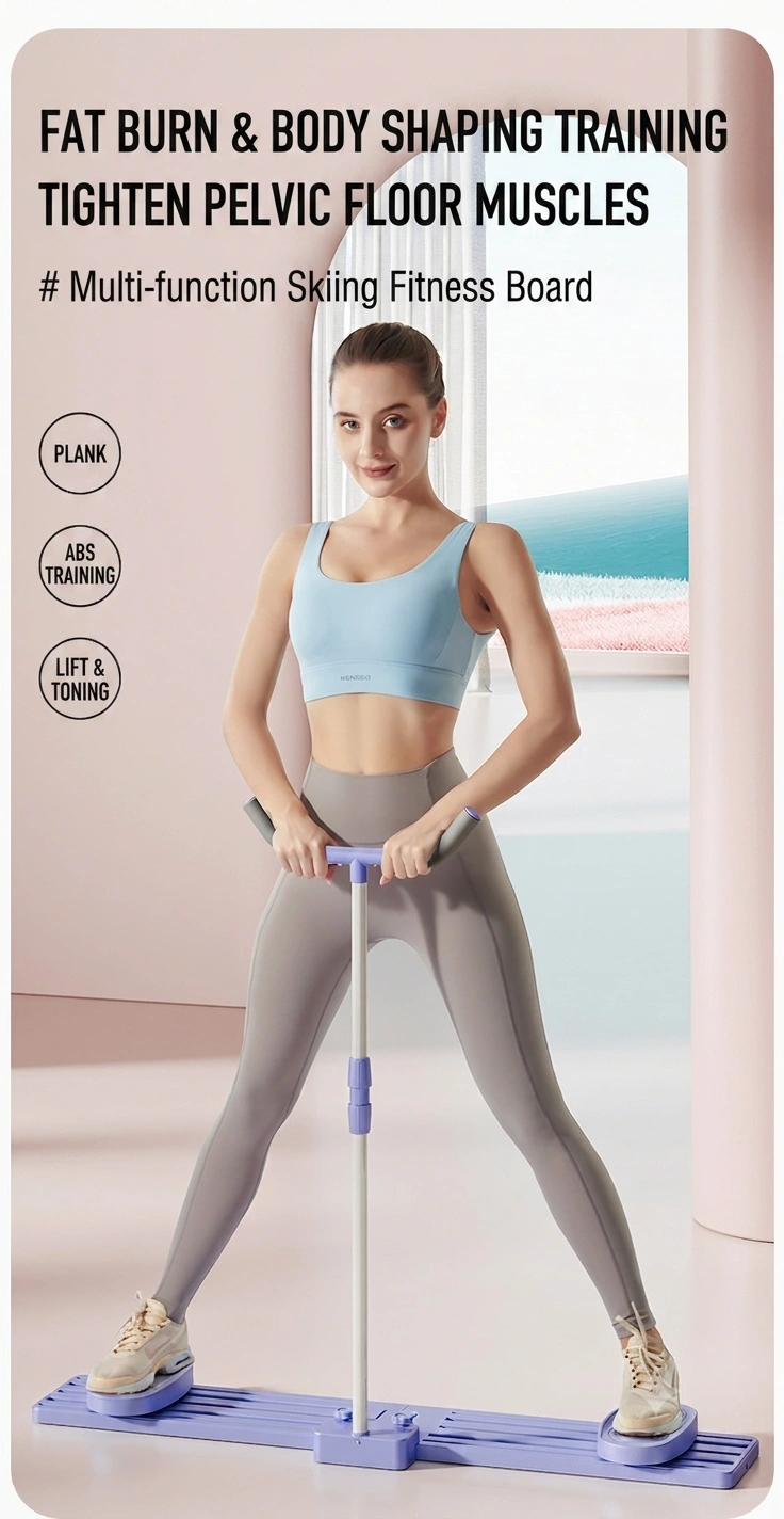 EasyLean foldable ski machine for fat burn body shaping and pelvic floor muscle training 