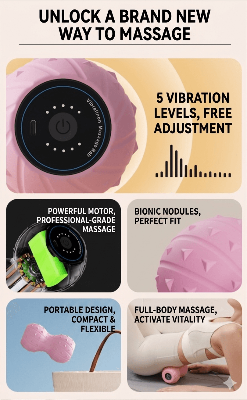 electric vibrating peanut massage ball description 2