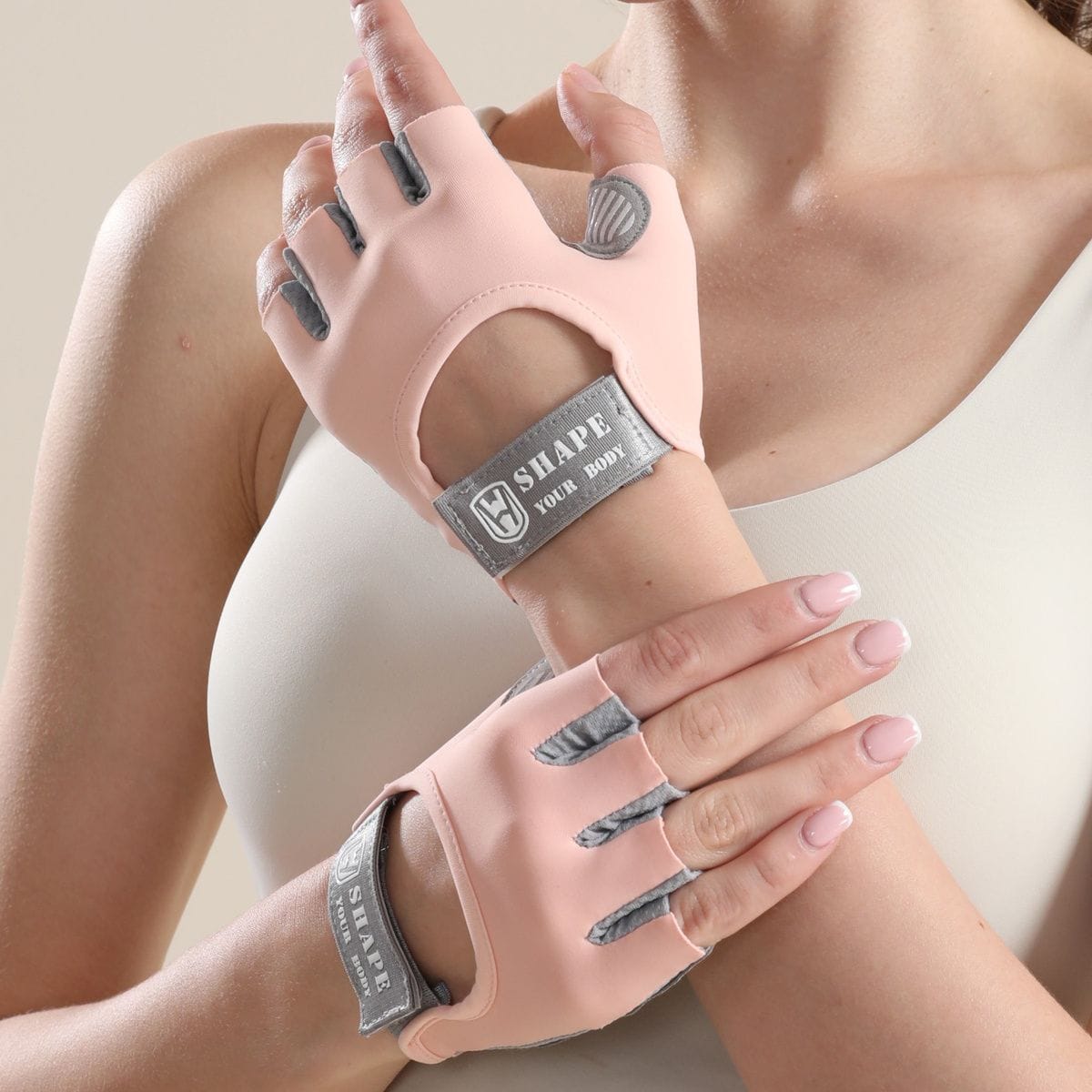 ergonomic palm bone support gloves pair details 3