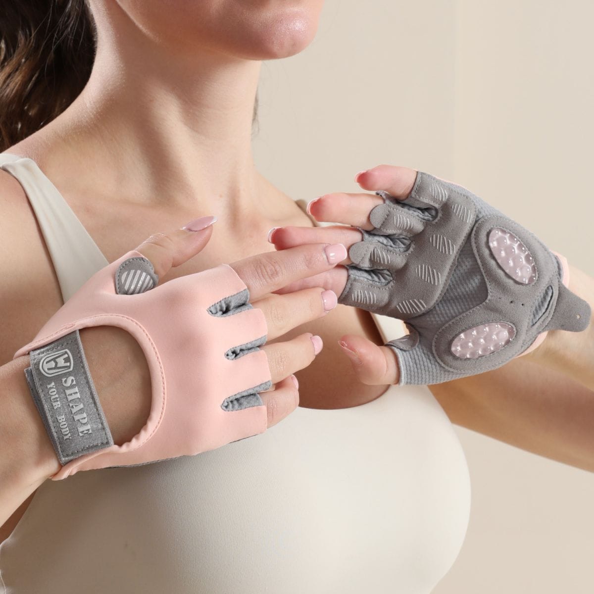 ergonomic palm bone support gloves pair details 5