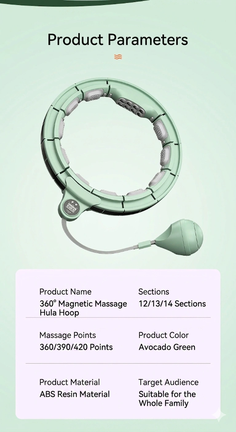 Smart Weighted Hula Hoop - Purple Adjustable Fitness Hoop with Auto-Counting Timer & Gravity Ball for Weight Loss 15 magnetic smart hula hoop specifications