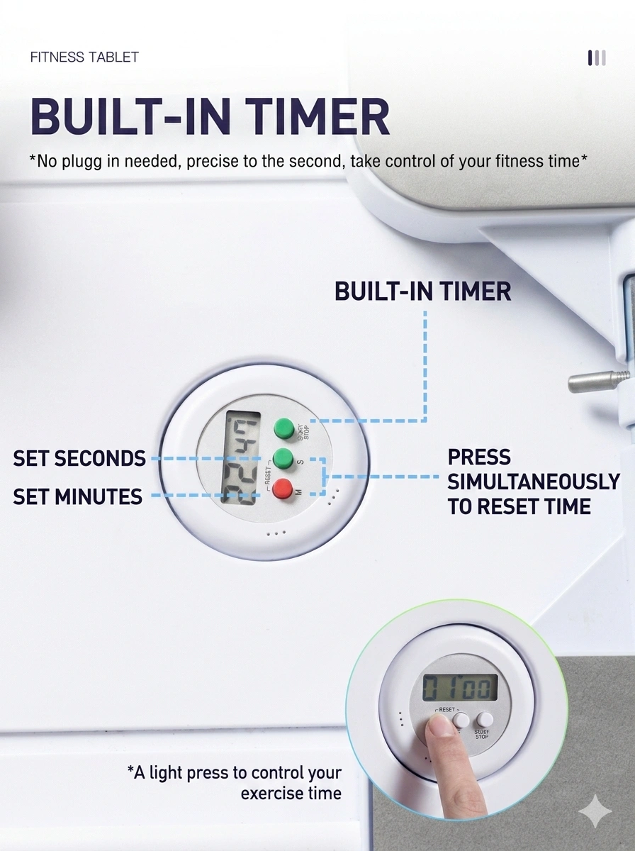 pilates workout board with built in timer
