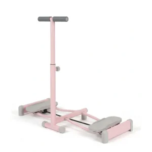 Pink home ski machine simulator for core balance and inner thigh workout