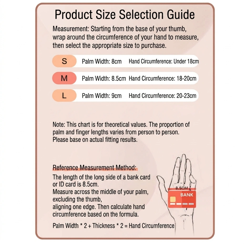 professional pilates gloves product size selection guide