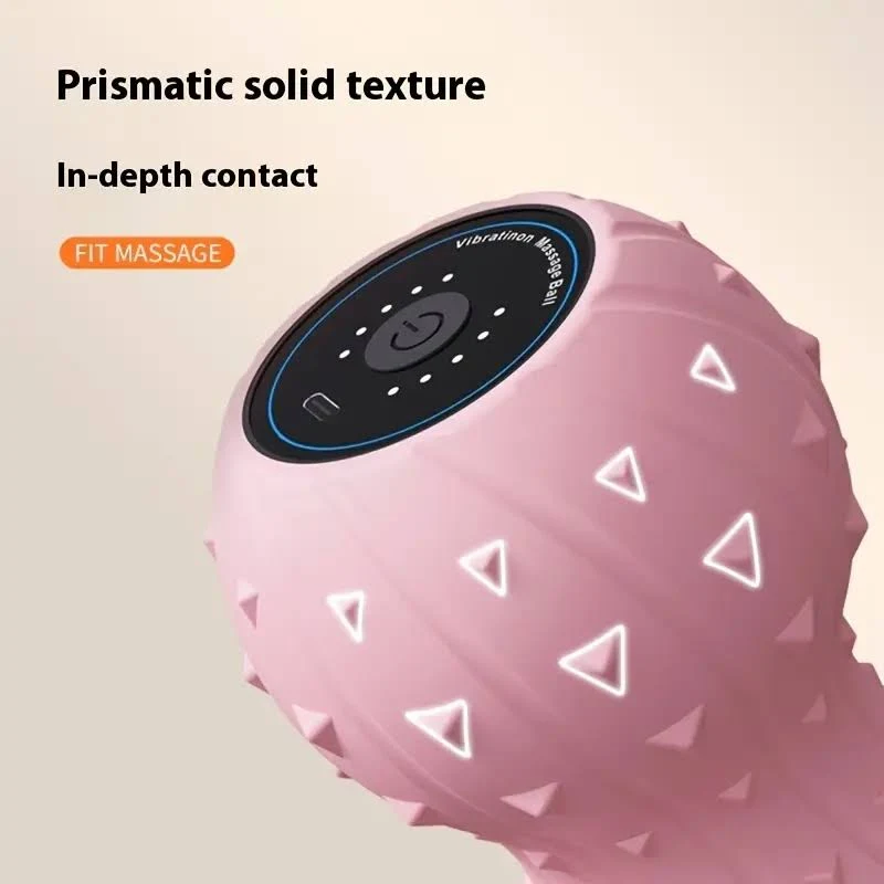 Electric Vibrating Peanut Massage Ball - Pink Rechargeable Fascia Roller for Deep Tissue Recovery & Muscle Relief 4 Electric Vibrating Peanut Massage Ball - Pink Rechargeable Fascia Roller for Deep Tissue Recovery & Muscle Relief - Image 4