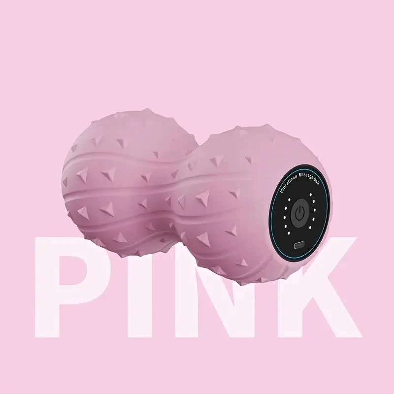 Electric Vibrating Peanut Massage Ball - Pink Rechargeable Fascia Roller for Deep Tissue Recovery & Muscle Relief 2 Electric Vibrating Peanut Massage Ball - Pink Rechargeable Fascia Roller for Deep Tissue Recovery & Muscle Relief - Image 2