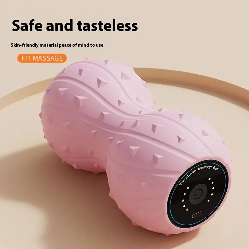 Electric Vibrating Peanut Massage Ball - Pink Rechargeable Fascia Roller for Deep Tissue Recovery & Muscle Relief 6 Electric Vibrating Peanut Massage Ball - Pink Rechargeable Fascia Roller for Deep Tissue Recovery & Muscle Relief - Image 6