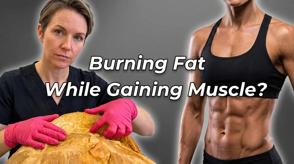 Body recomposition at home: Burning fat while gaining muscle for women.