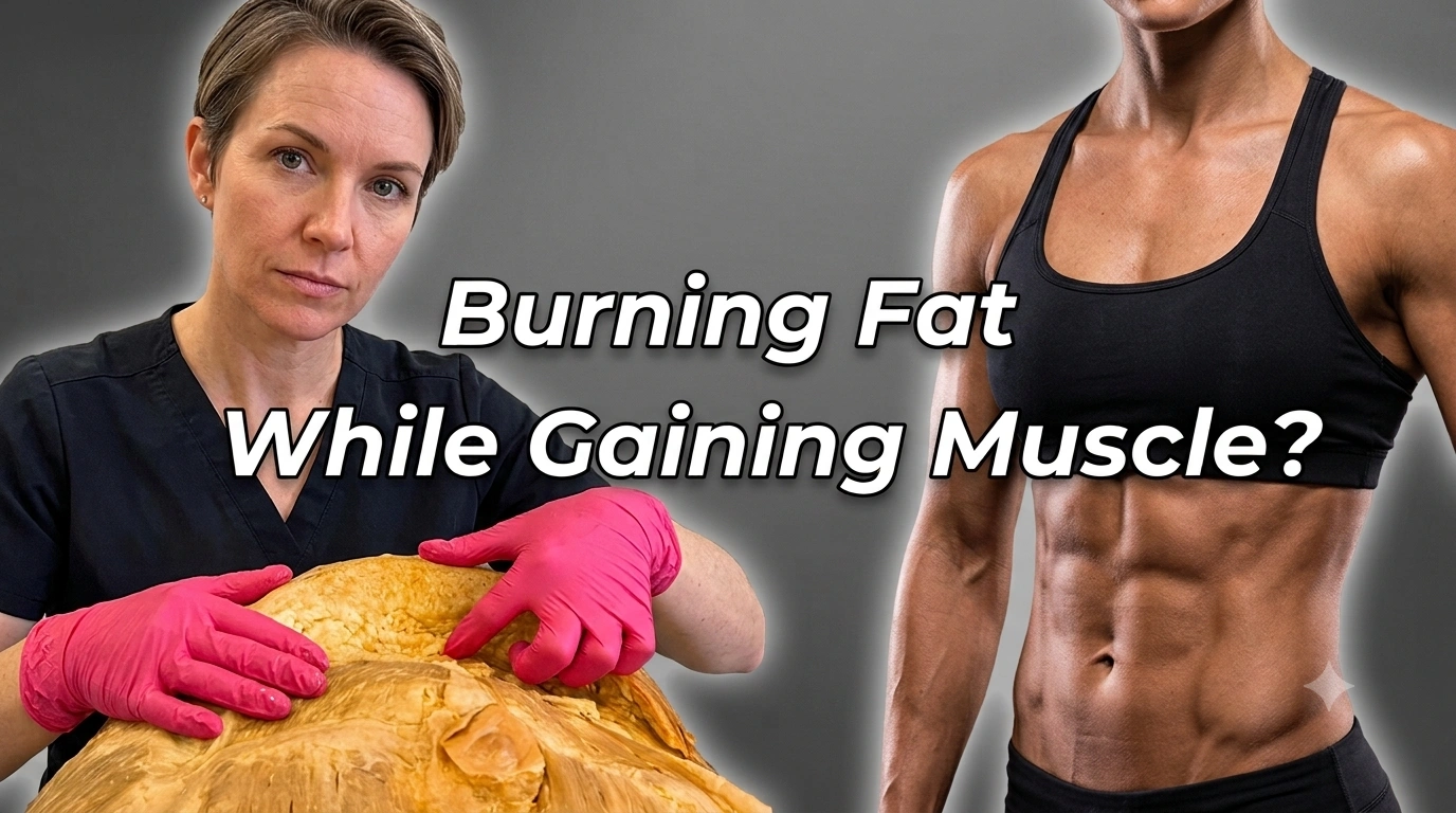 Body recomposition at home: Burning fat while gaining muscle for women.