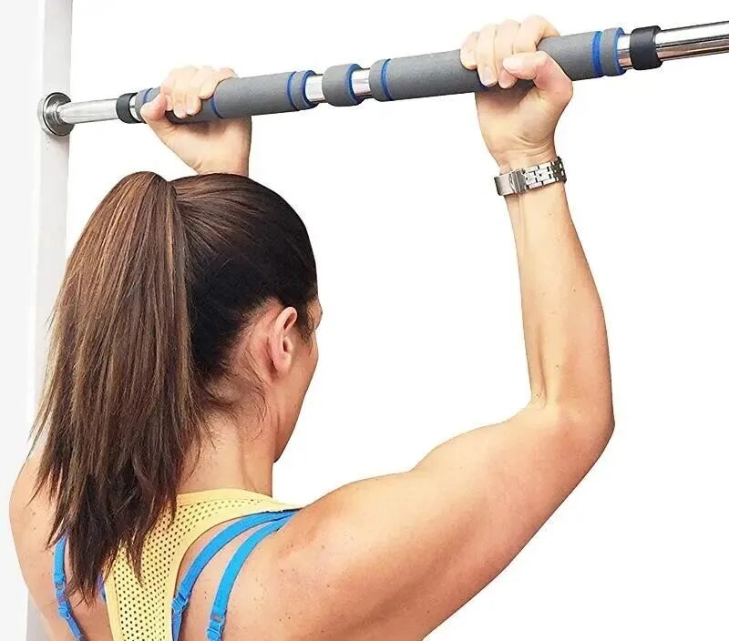 Safe home fitness alternative avoiding no-drill pull up bar danger